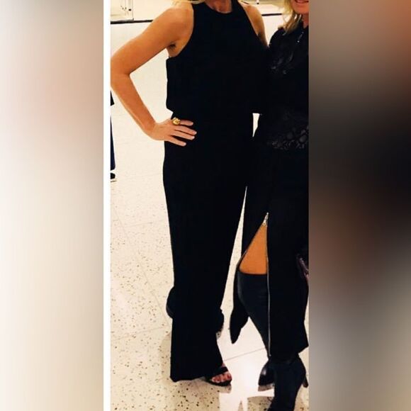Crepe backless jumpsuit  - Picture 1 of 11